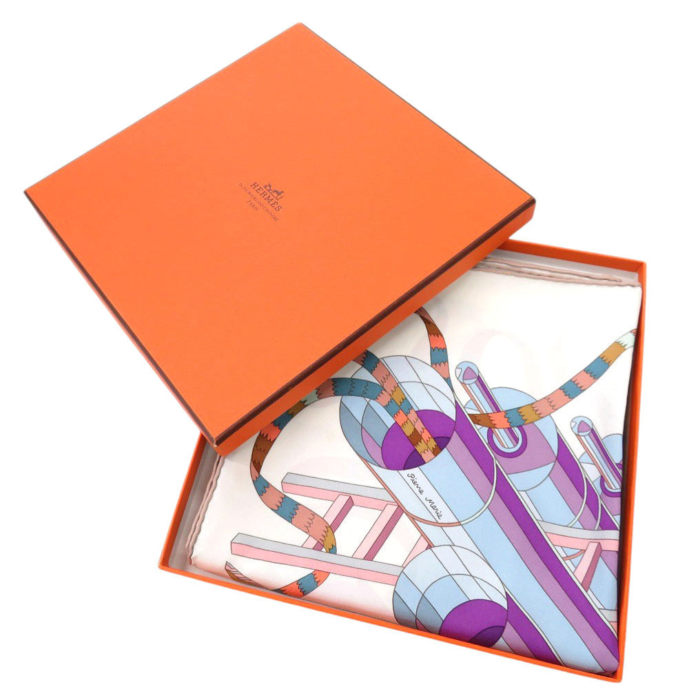 新品同様 エルメス カレ90 POINT D'ORGUE フェルマータ シルク マルチカラー スカーフ 2429【中古】HERMES
