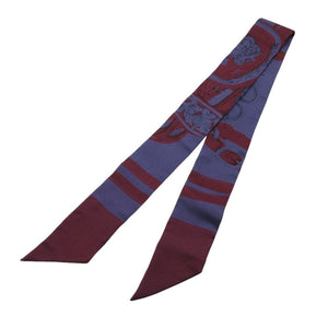 美品 エルメス ツイリー ブリッド ドゥ ガラ スカーフ シルク オーベルジーヌ/リドゥヴァン 2432【中古】HERMES