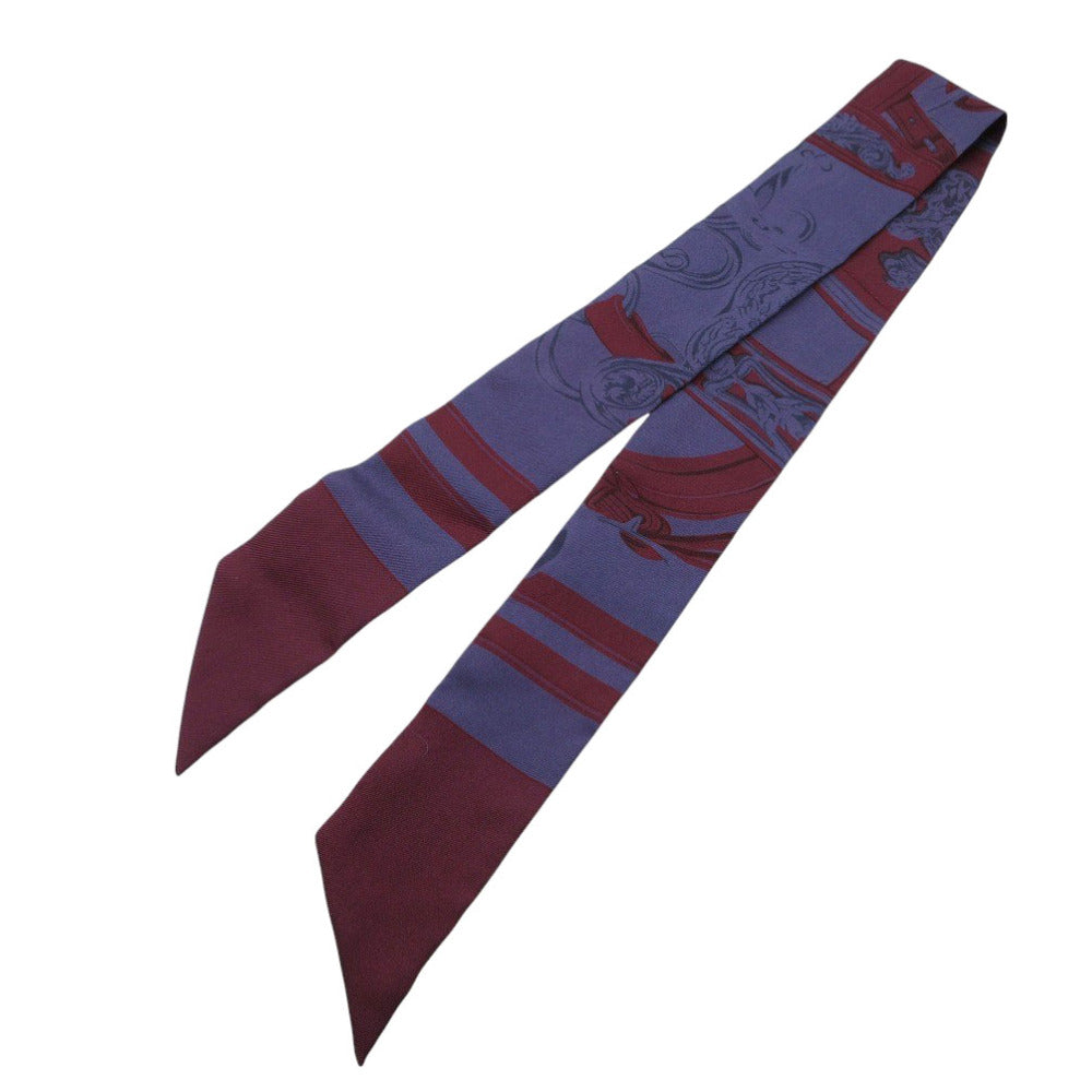 美品 エルメス ツイリー ブリッド ドゥ ガラ スカーフ シルク オーベルジーヌ/リドゥヴァン 2432【中古】HERMES