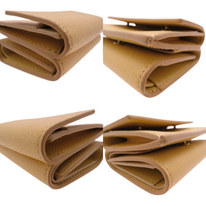 新品同様 セリーヌ フォールデッド コンパクトウォレット カーフスキン イエロー 10E60 3BEL 11PO 三つ折り財布 イエロー 2442【中古】CELINE