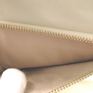 未使用 クロエ アルファベット CHC18AP943 レザー アイボリー 白 3つ折り財布 財布 2452【中古】Chloe