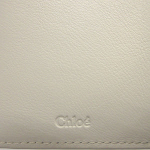 未使用 クロエ アルファベット CHC18AP943 レザー アイボリー 白 3つ折り財布 財布 2452【中古】Chloe