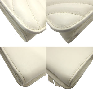 未使用 クロエ アルファベット CHC18AP943 レザー アイボリー 白 3つ折り財布 財布 2452【中古】Chloe