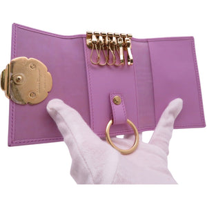 新品同様 サルヴァトーレフェラガモ キーケース 22D162 RHODODENDRON 1R-22D162 キーケース レザー ピンク 2454【中古】Salvatore Ferragamo