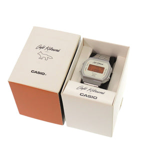 未使用 メゾンキツネ カシオ×カフェ キツネ CKU06802-P850-U A168WECK-7A SS シルバー クオーツ 腕時計 2459【中古】MAISON KITSUNE