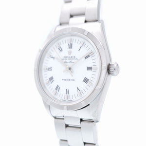 ロレックス エアキング 14010 白文字盤 自動巻き 腕時計 SS ホワイト 2489【中古】ROLEX メンズ