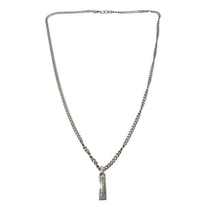 美品 グッチ ロゴプレート シルバー925 シルバー チェーン ネックレス 2512【中古】GUCCI