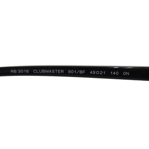 レイバン CLUBMASTER クラブマスター EVERGLASSES エバーグラス クリアタイプ RB3016 901/BF プラスチック ガラス ブラック サングラス 2516【中古】Ray-Ban