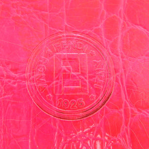 フェンディ クロコ ストローバッグ カゴバッグ ストロー ピンク 2524【中古】FENDI