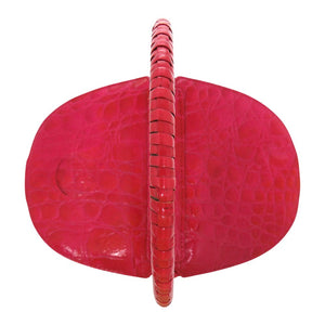 フェンディ クロコ ストローバッグ カゴバッグ ストロー ピンク 2524【中古】FENDI