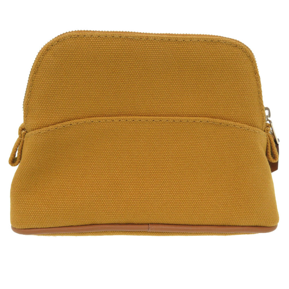 新品同様 エルメス ボリードポーチ 16 ミニミニ コットン オークル 黄土色 ポーチ 2533【中古】HERMES