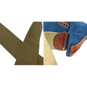 フェリージ 伊リモンタ社ナイロン ショルダーバッグ バケッタレザー メッセンジャーバッグ ナイロン ブルー 0041【中古】FELISI