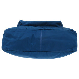 フェリージ 伊リモンタ社ナイロン ショルダーバッグ バケッタレザー メッセンジャーバッグ ナイロン ブルー 0041【中古】FELISI