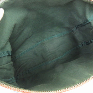 フェリージ 伊リモンタ社ナイロン ショルダーバッグ バケッタレザー メッセンジャーバッグ ナイロン ブルー 0041【中古】FELISI