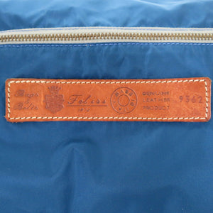 フェリージ 伊リモンタ社ナイロン ショルダーバッグ バケッタレザー メッセンジャーバッグ ナイロン ブルー 0041【中古】FELISI