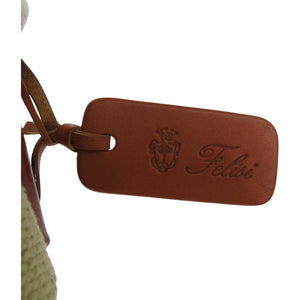 フェリージ 伊リモンタ社ナイロン ショルダーバッグ バケッタレザー メッセンジャーバッグ ナイロン ブルー 0041【中古】FELISI