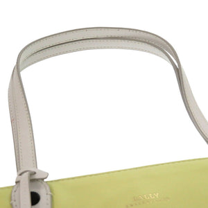 美品 バリー レザー イエロー ブラック ホワイト 黄 黒 白 トートバッグ 0050【中古】BALLY