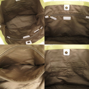 美品 バリー レザー イエロー ブラック ホワイト 黄 黒 白 トートバッグ 0050【中古】BALLY