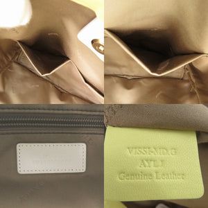 美品 バリー レザー イエロー ブラック ホワイト 黄 黒 白 トートバッグ 0050【中古】BALLY