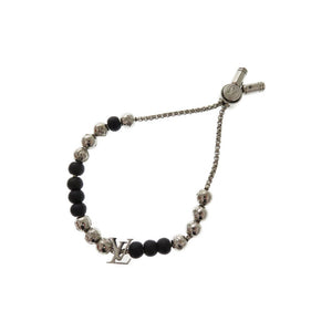 美品 ルイ・ヴィトン ビーズブレスレット モノグラム メタル/ビーズ シルバー ブレスレット M00512 LV 0060【中古】LOUIS VUITTON