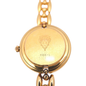 美品 グッチ チェンジベゼル 1100-L クオーツ 腕時計 ゴールド ベゼル5個セット ホワイト 白文字盤 0073【中古】GUCCI レディース