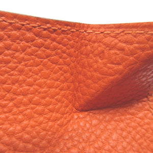 新品同様 エルメス ルヴァンキャトル □I刻印(2005年製) トゴ オレンジ コインケース 財布 0088【中古】HERMES