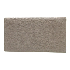 新品同様 ブルガリ 30399 レザー グレー 2つ折り長財布 財布 メンズ 0096【中古】BVLGARI