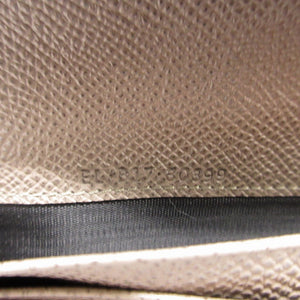 新品同様 ブルガリ 30399 レザー グレー 2つ折り長財布 財布 メンズ 0096【中古】BVLGARI