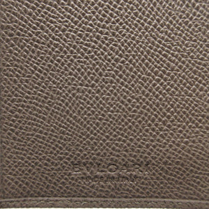 新品同様 ブルガリ 30399 レザー グレー 2つ折り長財布 財布 メンズ 0096【中古】BVLGARI