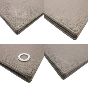 新品同様 ブルガリ 30399 レザー グレー 2つ折り長財布 財布 メンズ 0096【中古】BVLGARI