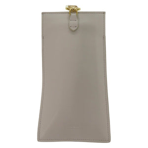 新品同様 フェンディ FFロゴ スマホケース ファー日本限定 バッグチャーム シープスキン カーフ ホワイト 0097【中古】FENDI