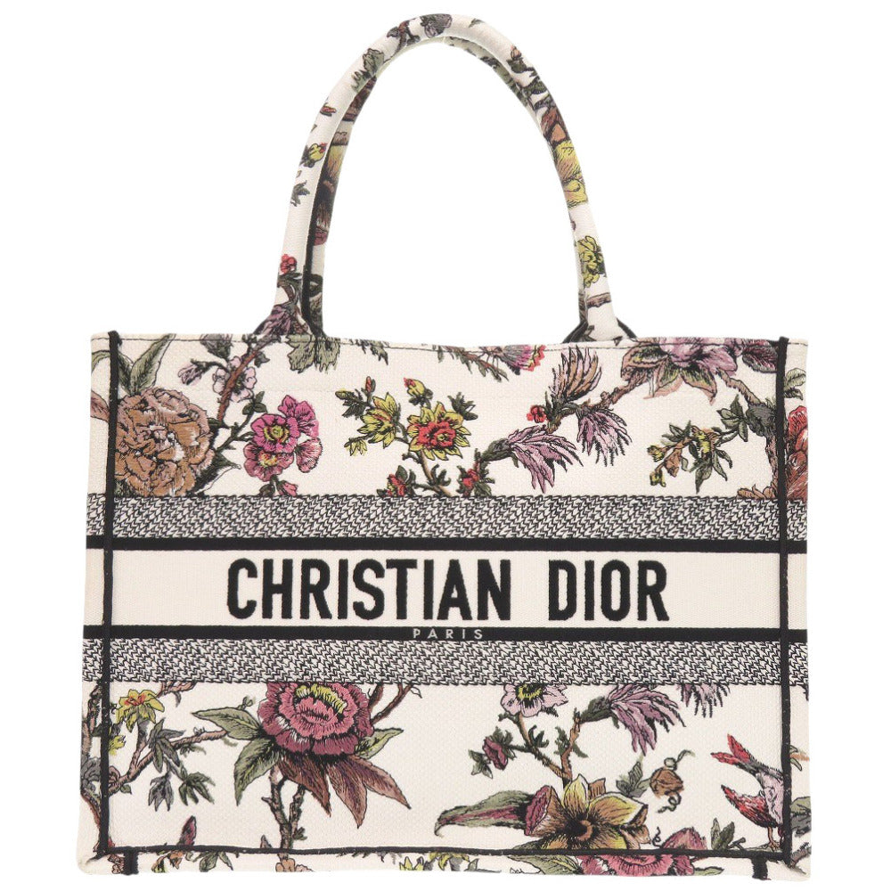美品 ディオール ブックトート ミディアム M1265ZRZB キャンバス マルチカラー トートバッグ 0135【中古】Dior