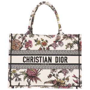 美品 ディオール ブックトート ミディアム M1265ZRZB キャンバス マルチカラー トートバッグ 0135【中古】Dior