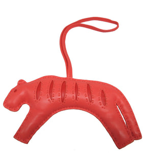 美品 エルメス ルールー タイガー 虎 トラ アニューミロ ローズメキシコ ローズインディアン バッグチャーム キーホルダー 0159【中古】HERMES