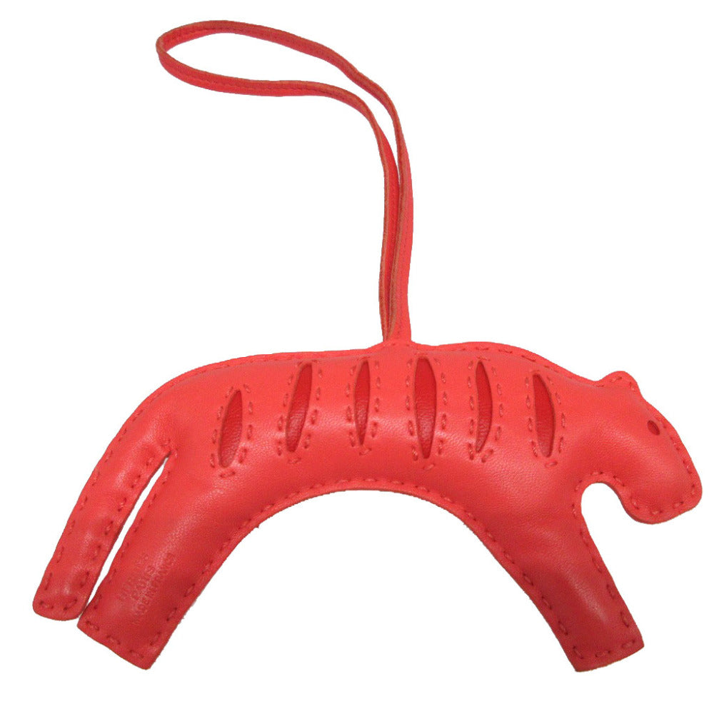 美品 エルメス ルールー タイガー 虎 トラ アニューミロ ローズメキシコ ローズインディアン バッグチャーム キーホルダー 0159【中古】HERMES