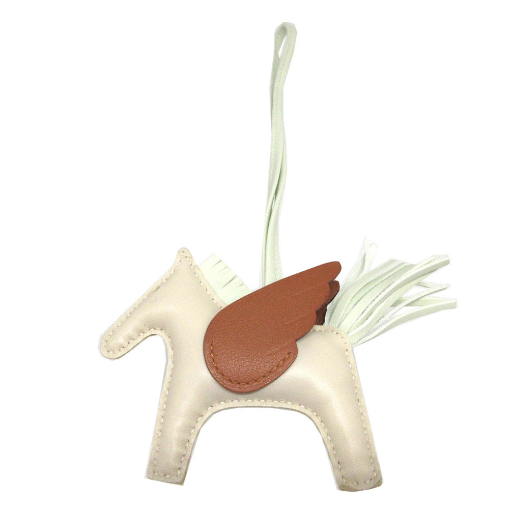 新品同様 エルメス ロデオペガサス PM アニューミロ B刻印(2023年製) クレ ヴェールフィズ ゴールド バッグチャーム キーホルダー 0192【中古】HERMS