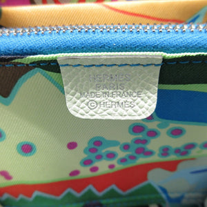 新品同様 エルメス アザップ コンパクト シルクイン B刻印(2023年製) ヴォーエプソン シルク ヴェールフィズ コインケース 財布 0201【中古】HERMES
