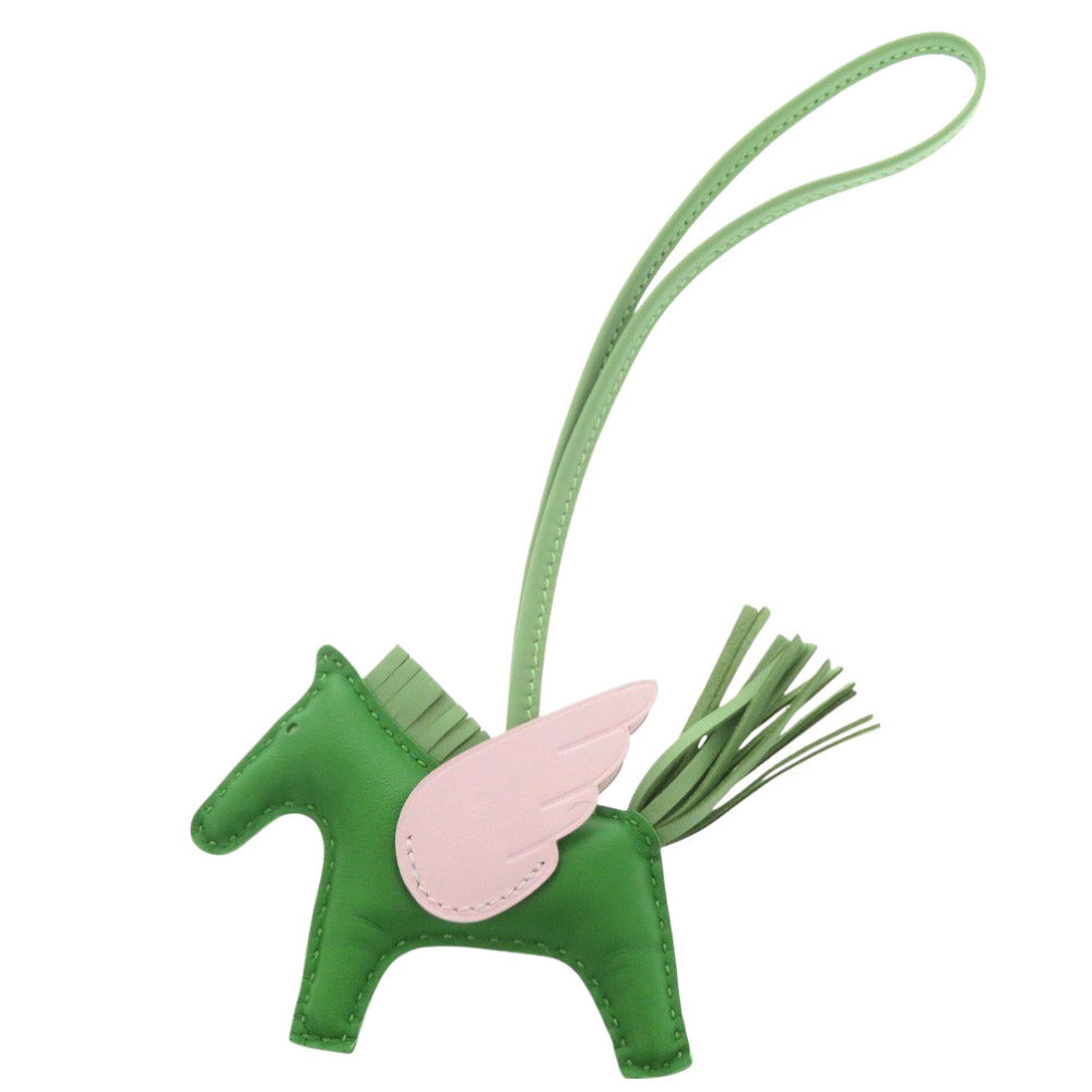 新品同様 エルメス ロデオペガサスPM アニューミロ/スイフト ヴェールユッカ ヴェールクリケット モーヴペール W刻印(2024年製)バッグチャーム 緑 0202【中古】HERMES