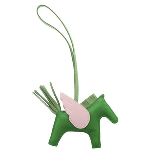 新品同様 エルメス ロデオペガサスPM アニューミロ/スイフト ヴェールユッカ ヴェールクリケット モーヴペール W刻印(2024年製)バッグチャーム 緑 0202【中古】HERMES