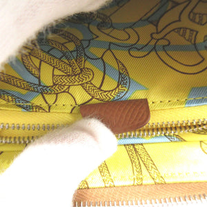 新品同様 エルメス アザップ コンパクト シルクイン U刻印(2022年製) ヴォーエプソン シルク ゴールド コインケース 財布 0203【中古】HERMES