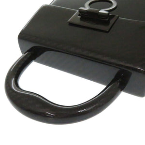 美品 サルヴァトーレフェラガモ ガンチーニ DO-21 9746 カーボン ブラック ハンドバッグ 黒 0370【中古】Salvatore Ferragamo