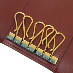 新品同様 カルティエ マストライン レザー ワインレッド 4連 キーケース 0374 【中古】 CARTIER