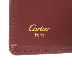 新品同様 カルティエ マストライン レザー ワインレッド 4連 キーケース 0374 【中古】 CARTIER