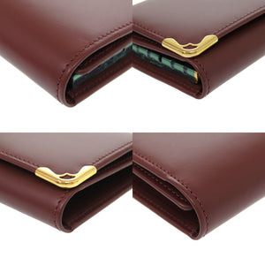 新品同様 カルティエ マストライン レザー ワインレッド 4連 キーケース 0374 【中古】 CARTIER