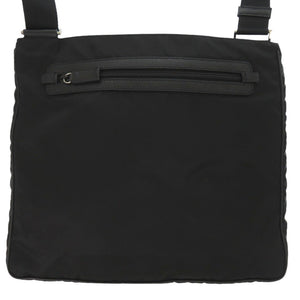 美品 プラダ テスート メッセンジャーバッグ テスート ナイロン レザー  ショルダーバッグ ブラック 黒 0386【中古】PRADA