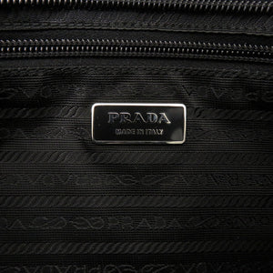 美品 プラダ テスート メッセンジャーバッグ テスート ナイロン レザー  ショルダーバッグ ブラック 黒 0386【中古】PRADA