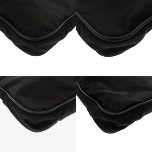 美品 プラダ テスート メッセンジャーバッグ テスート ナイロン レザー  ショルダーバッグ ブラック 黒 0386【中古】PRADA