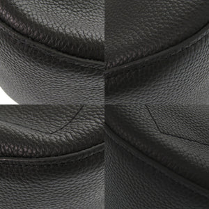 未使用 ロンシャン ル ロゾ エッセンシャル M ホーボーバッグ レザー ブラック 黒 ショルダーバッグ 0405【中古】Longchamp