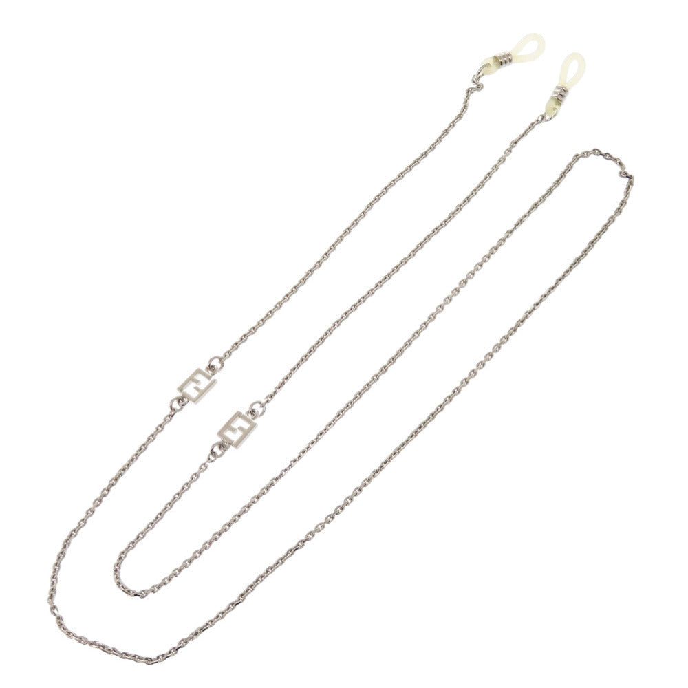 美品 フェンディ FF メガネチェーン メタル シルバー 0406 【中古】 FENDI