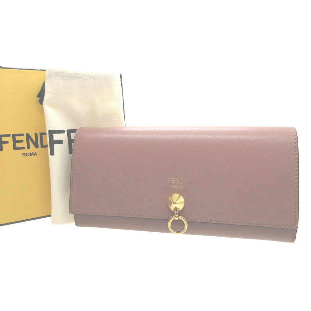 新品同様 フェンディ バイザウェイ 8M0251 レザー ピンク 2つ折り長財布 財布 0413【中古】FENDI